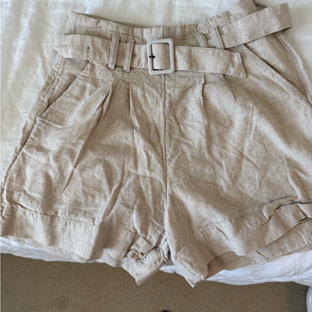 Abercrombie & Fitch Tan High Waist Shorts
